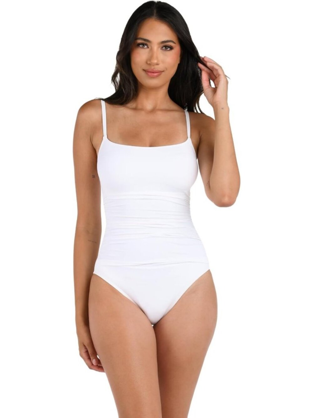 Island Goddess One Piece Swimsuit - Shirred Side Bathing Suit for Women